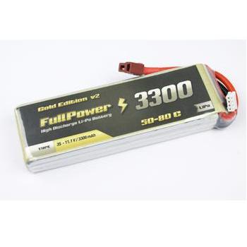 FullPower  3S 11.1V 3300mAh 50C Gold Edition V2 Deans
